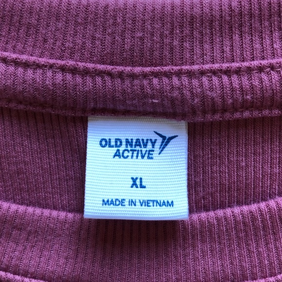 Old Navy Ribbed Tie Front Drop Sleeve Tee in Dusty Pink - Picture 8 of 11